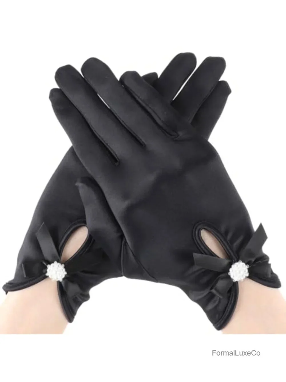 Satin Wrist Length Gloves for Women Opera Bridal Wedding Party
